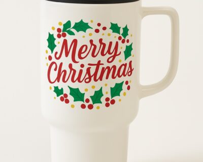 Customized Ceramic Travel Mug - Insulated