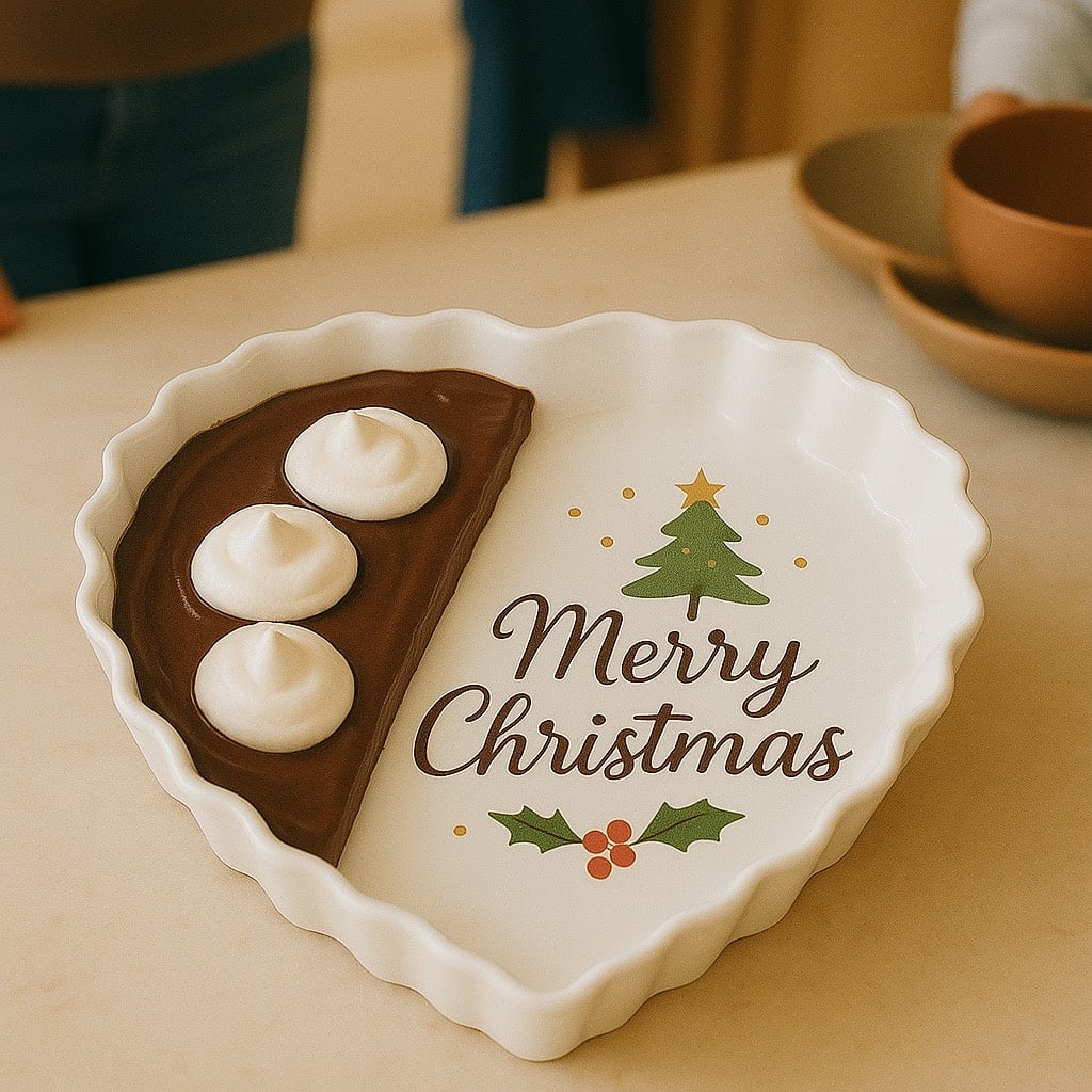 Customized Heart Pie Dish - Image 3