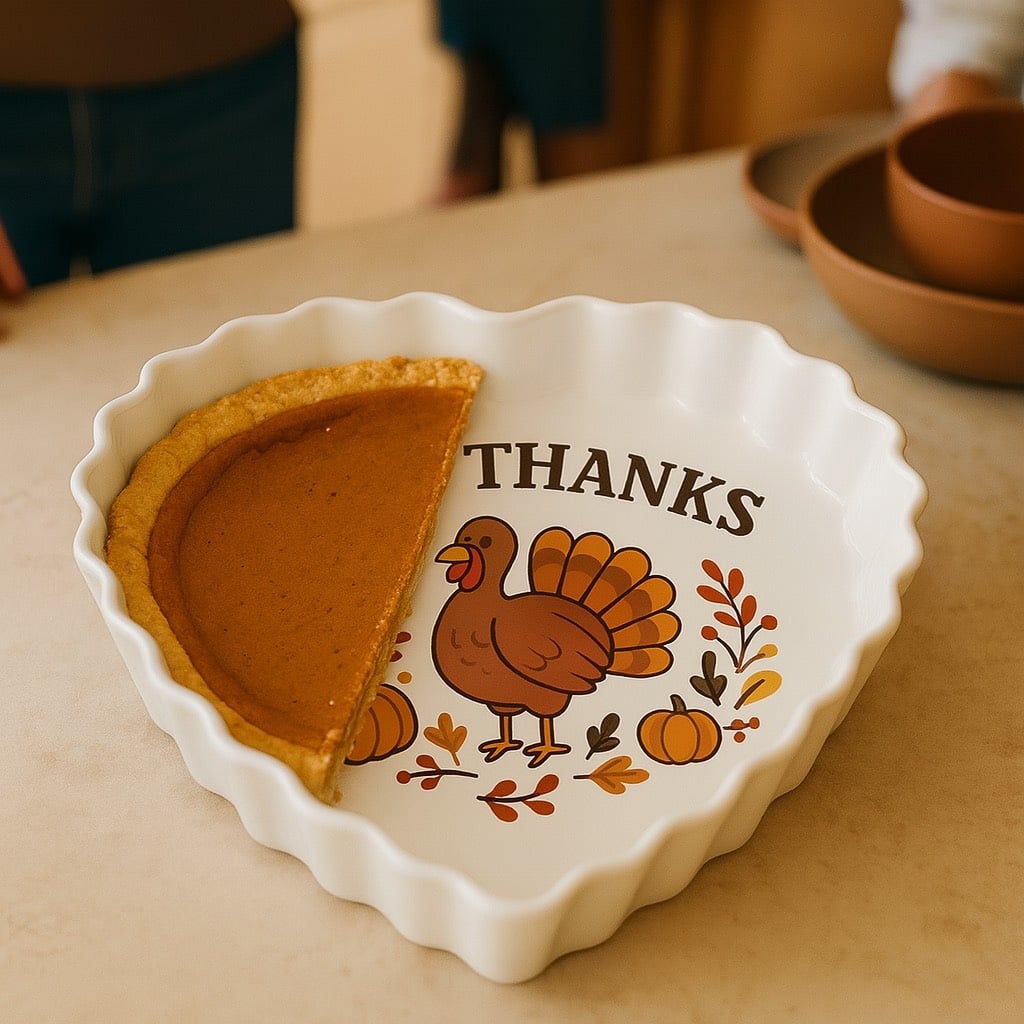 Customized Heart Pie Dish - Image 4
