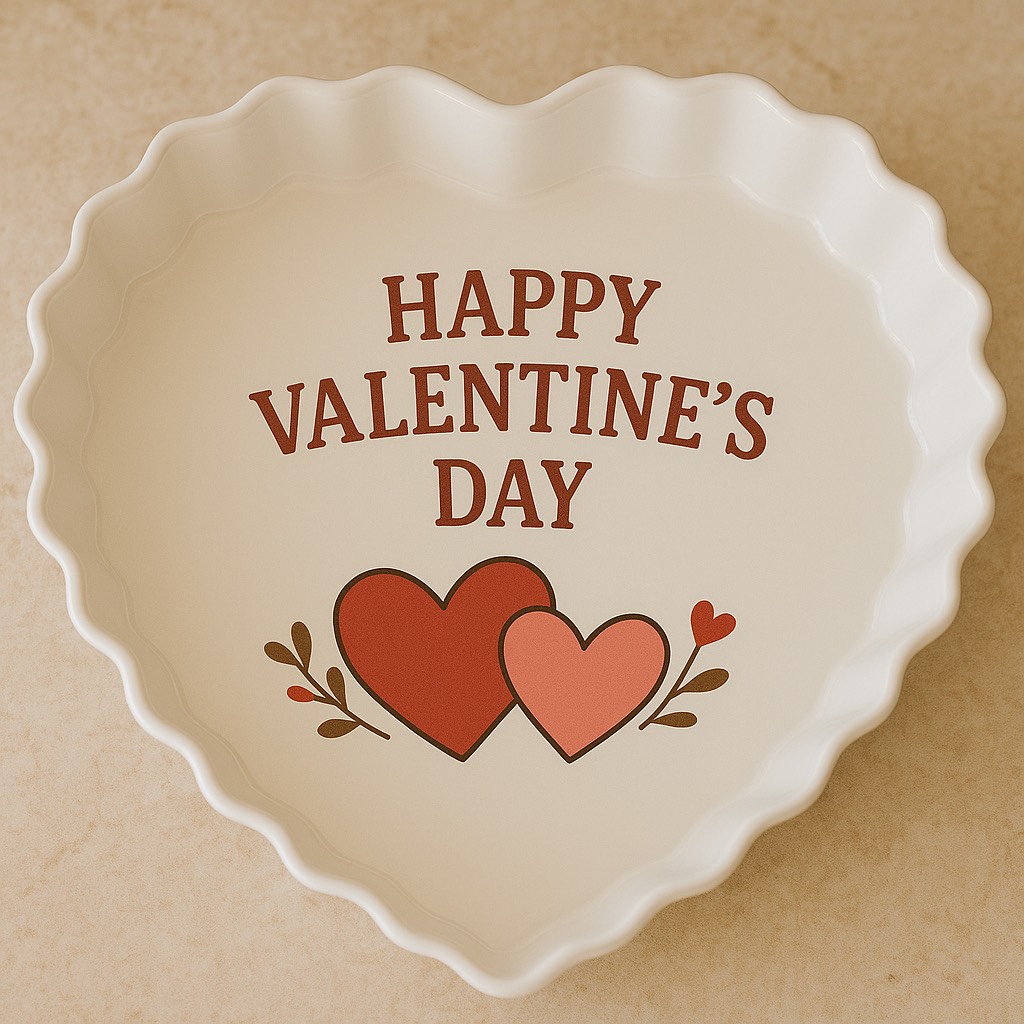 Customized Heart Pie Dish - Image 5
