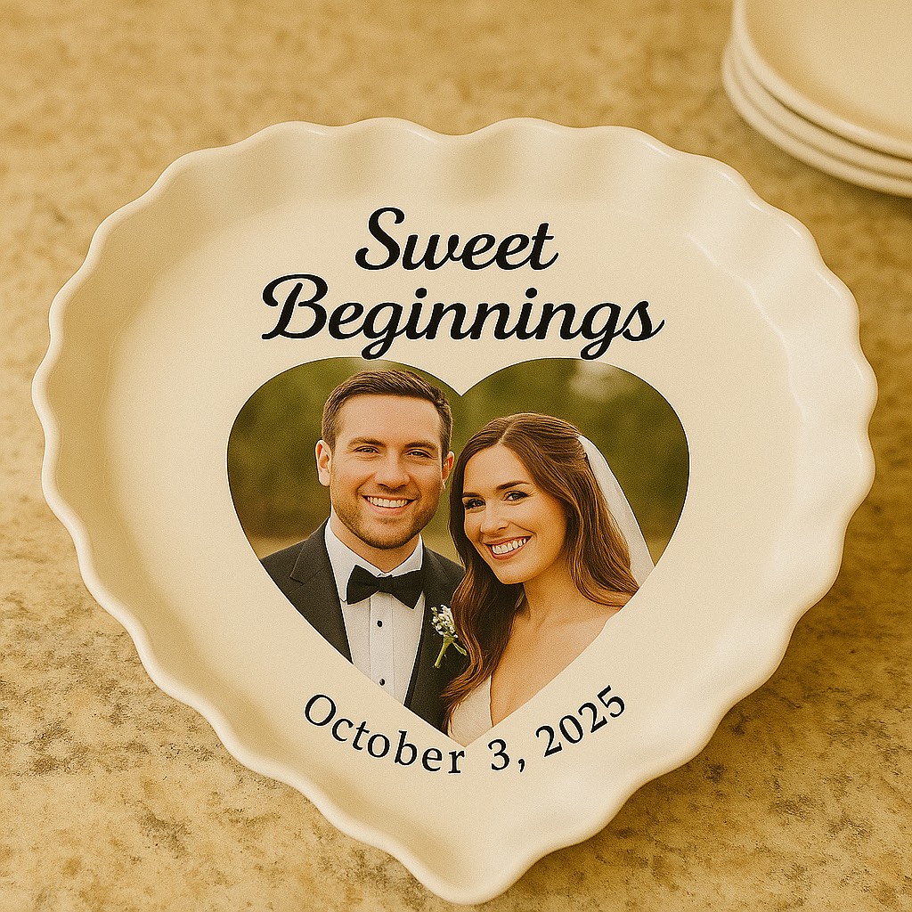 Customized Heart Pie Dish - Image 6
