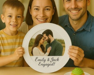 Customized 12 Inch Decorative Rimmed Plate