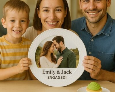 Alternative view of Customized 12 Inch Decorative Rimmed Plate