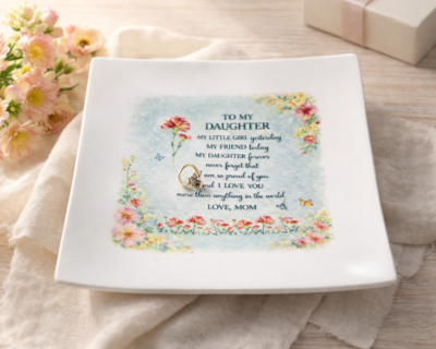 Alternative view of Customized Plate - 10 1/4 Inch Square - Ceramic Magnesium