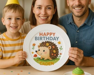 Customized 10 Inch Decorative Rimmed Plate
