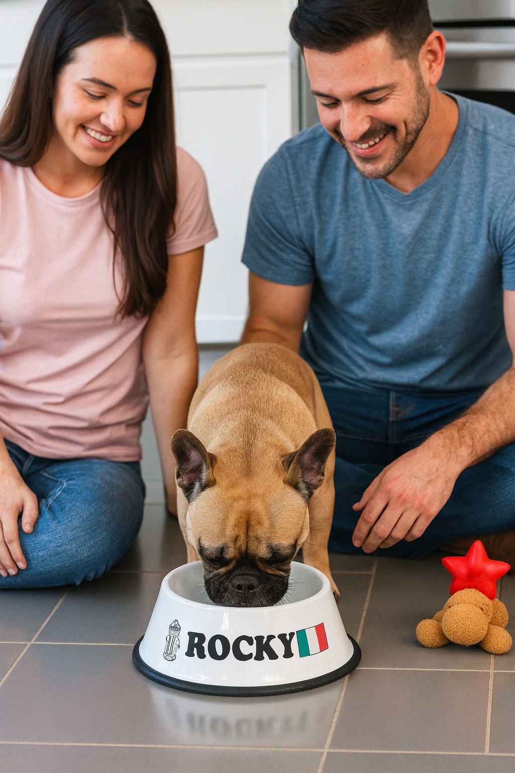 Customized Porcelain Dog Bowl with Rubber Bottom