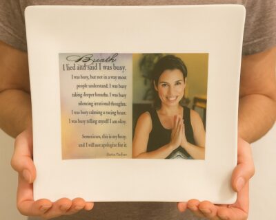 Customized Plate - 10 1/4 Inch Square - Ceramic Magnesium