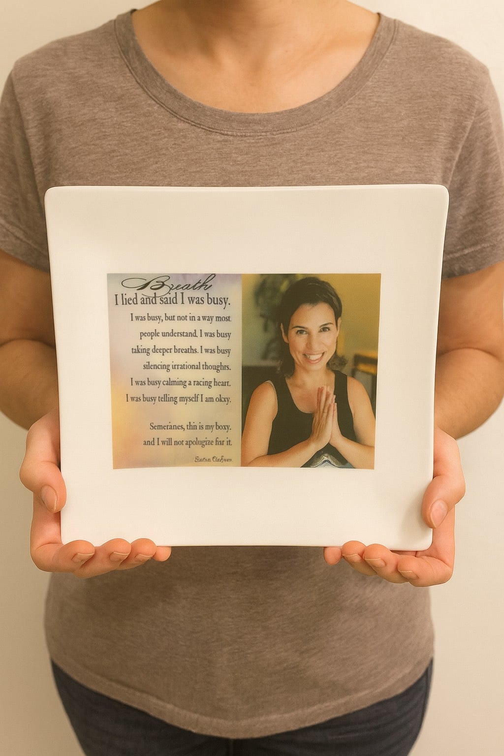 Customized Plate - 10 1/4 Inch Square - Ceramic Magnesium
