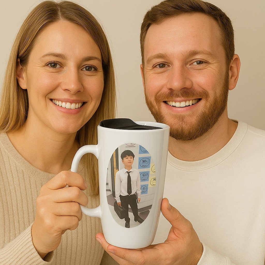 Personalized Travel Mug - Flip Top - Image 2