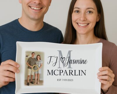 Personalized Rectangular Wave Platter