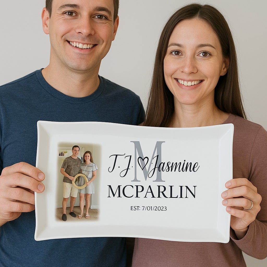 Personalized Rectangular Wave Platter