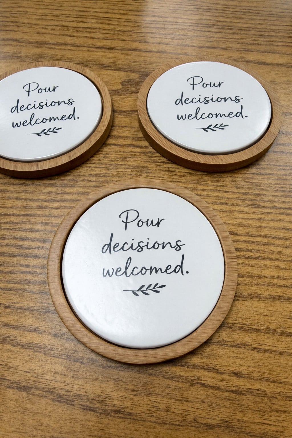 Coasters - Porcelain and Wood with Caddy - Image 4