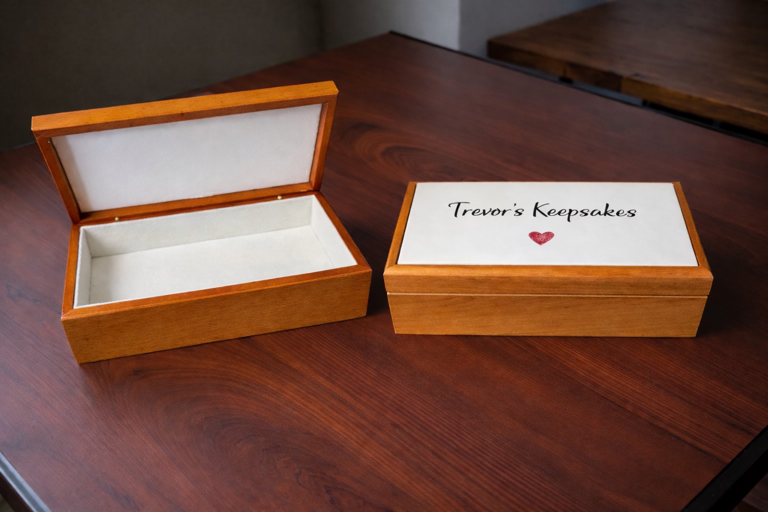 Jewelry Box, Wood & Porcelain