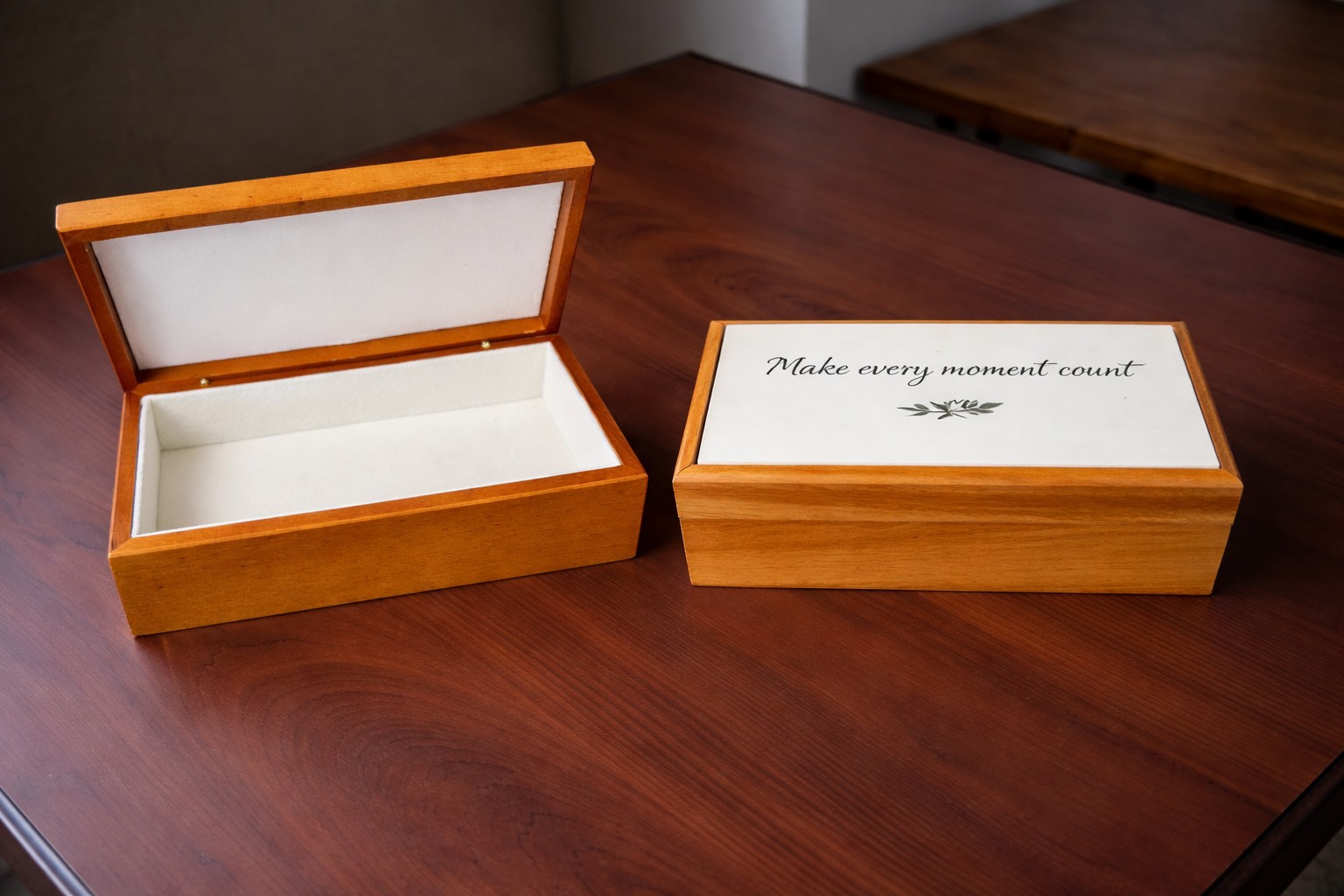 Jewelry Box, Wood & Porcelain - Image 3