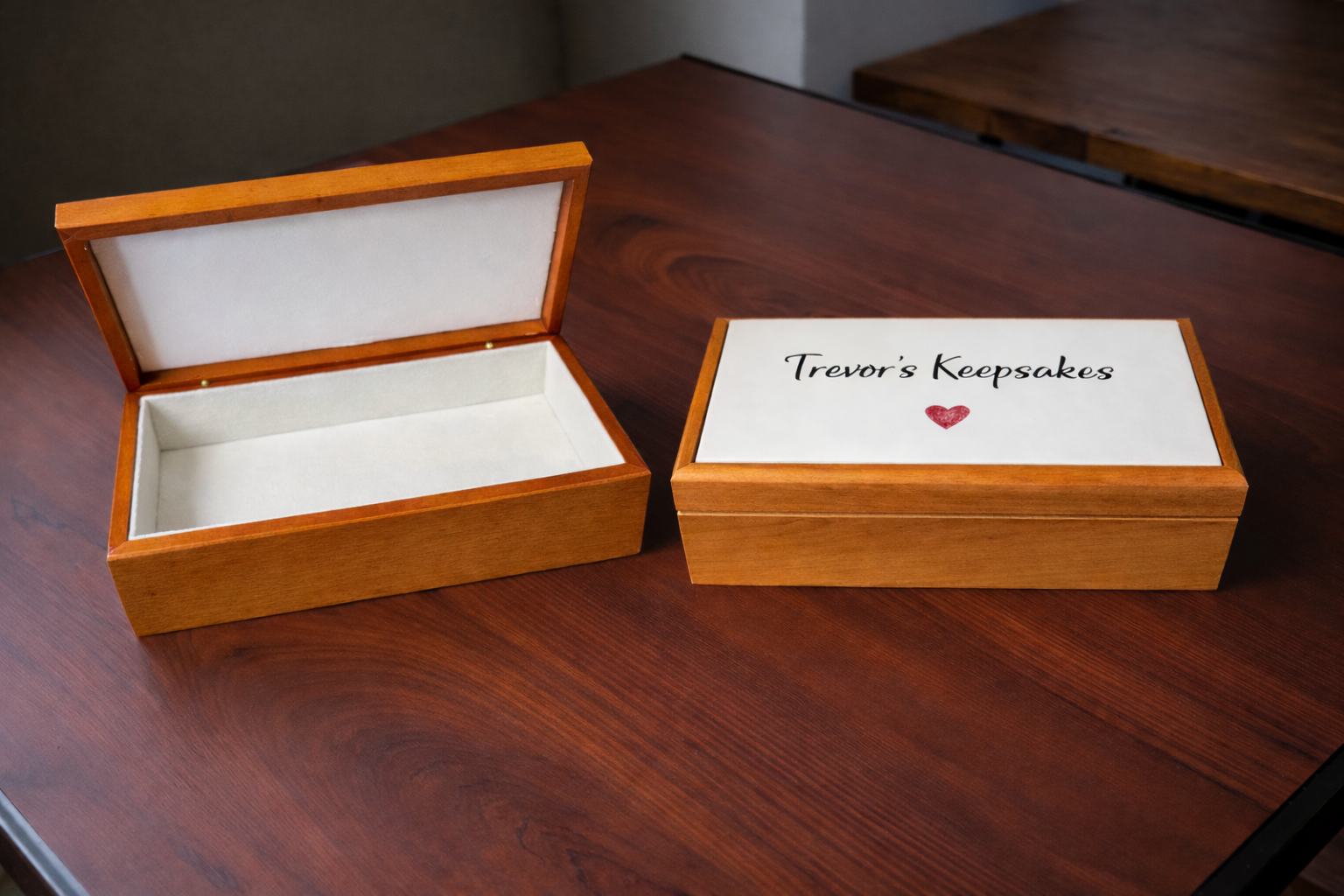 Jewelry Box, Wood & Porcelain - Image 8